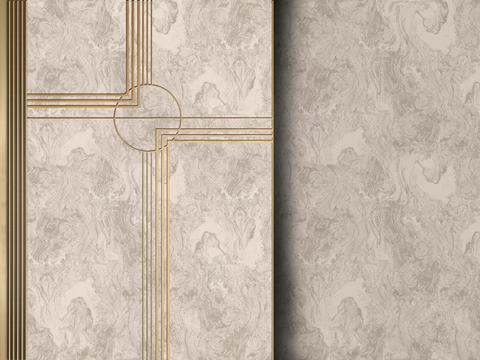  灰咖色几何壁纸 