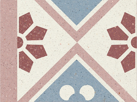  粉色现代简约水磨石花砖贴图 