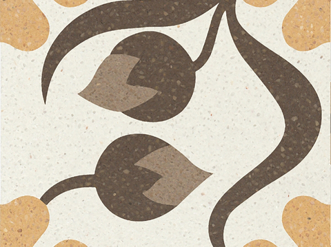  灰色现代简约水磨石花砖贴图 