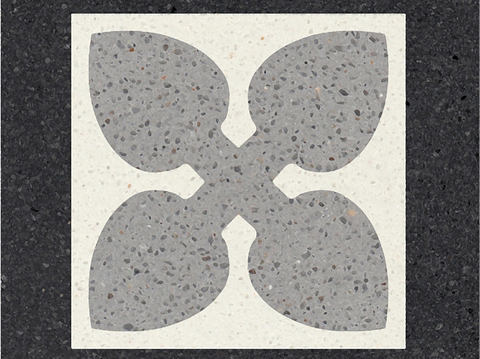  灰色现代简约水磨石花砖贴图 