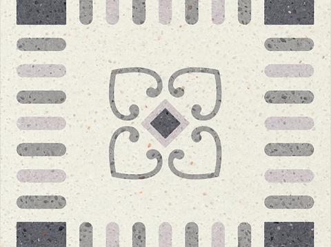  灰色现代简约水磨石花砖贴图 