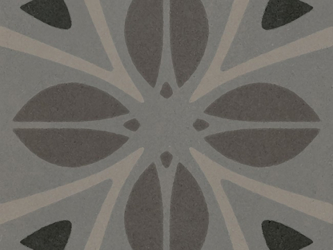  黑色现代简约花砖贴图 