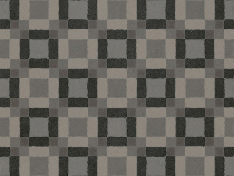  黑色现代简约花砖贴图 