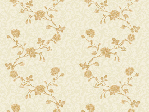  无缝现代欧式植物花纹图案墙纸壁纸壁布 