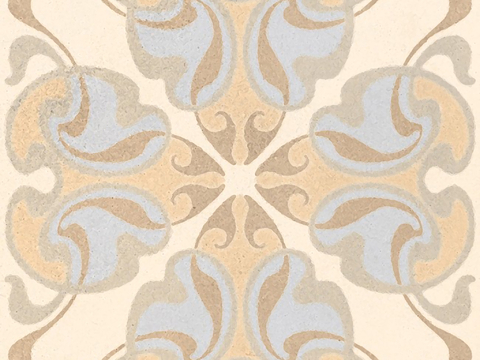  米色现代简约花砖贴图 
