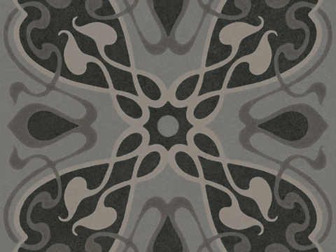  黑色现代简约花砖贴图 