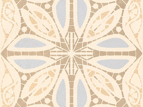  米色现代简约花砖贴图 