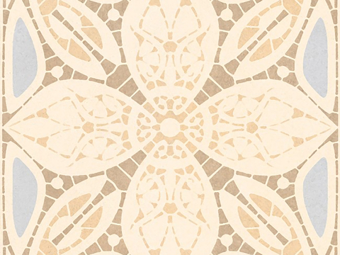  米色现代简约花砖贴图 