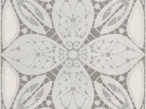  灰色现代简约花砖贴图 