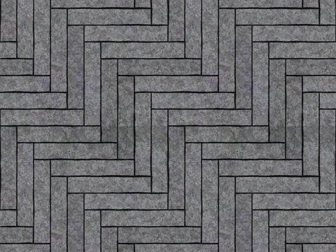  中式人字铺装 广场砖 青石板地砖 