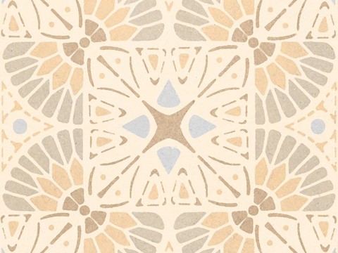  米色现代简约花砖贴图 