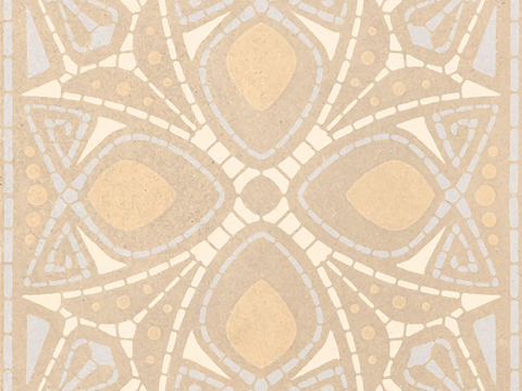  米色现代简约花砖贴图 