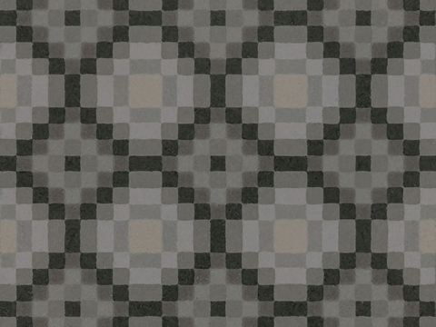  黑色现代简约花砖贴图 