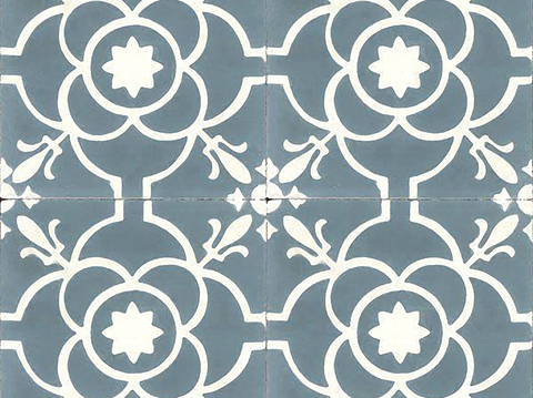  绿色现代简约花砖贴图 