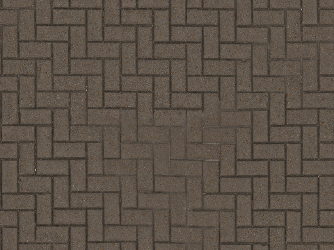  灰色广场砖透水砖停车坪贴图 