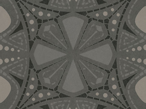  黑色现代简约花砖贴图 