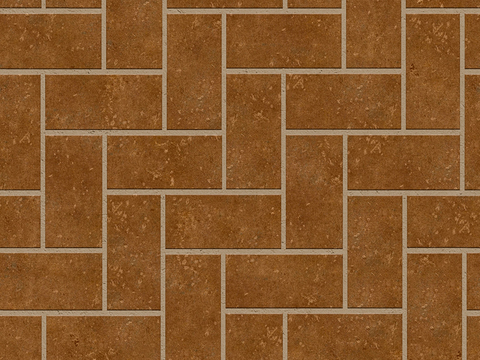  无缝人字纹陶瓦拼花地砖人行道路地面广场铺贴 