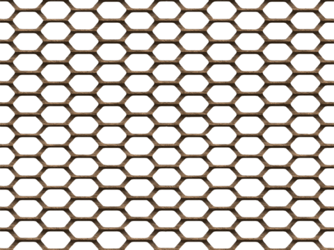  无缝免扣棕色镂空金属网格编织网 