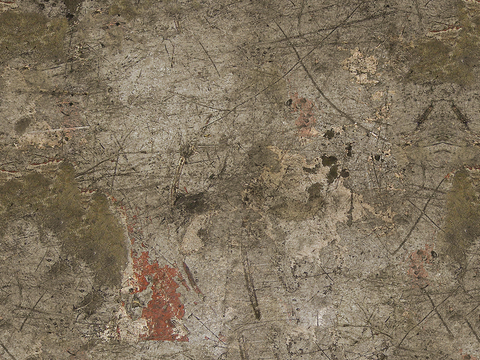  无缝暖灰色脏旧混凝土水泥墙面 