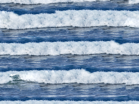  无缝蓝色水波纹水面水池浪花海浪纹理 