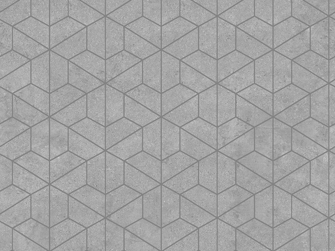  无缝灰色水泥拼花地砖人行道路地面广场铺贴 