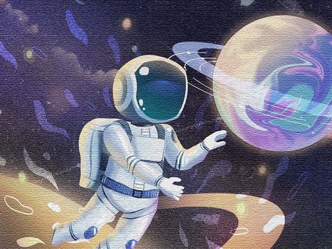  星空装饰画贴图 