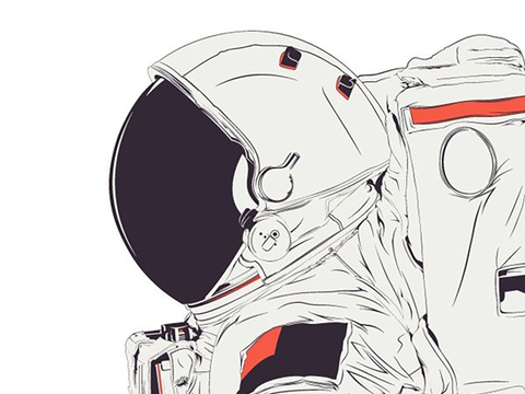  宇航员_背景图贴图 