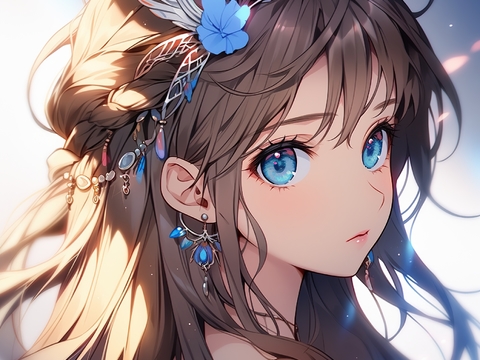  卡通动漫可爱人物装饰画贴图 