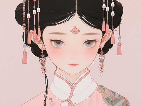  二次元卡通动漫可爱人物装饰画贴图 