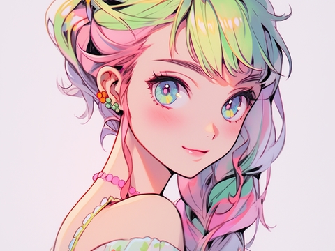  卡通动漫人物装饰画贴图 