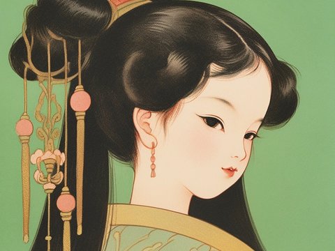  二次元卡通动漫可爱人物装饰画贴图 