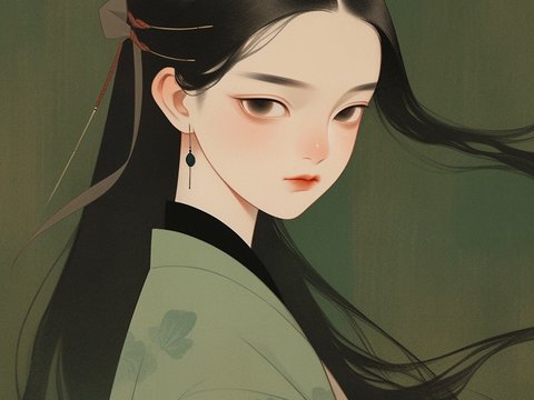  二次元卡通动漫可爱人物装饰画贴图 