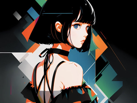  卡通动漫人物装饰画贴图 