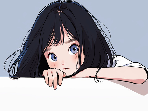  现代卡通多巴胺颜色卡通动漫人物装饰画贴图 