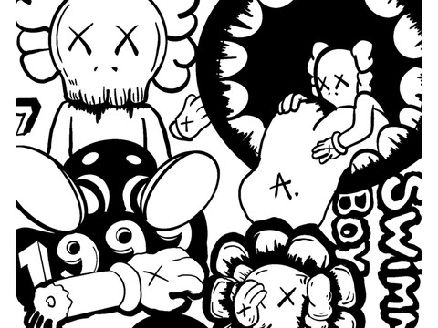  潮牌卡通动漫装饰画贴图 