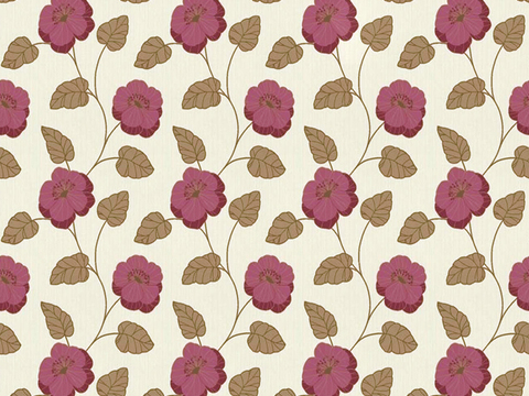  无缝红色欧式田园风格碎花花纹图案壁纸壁布墙布 