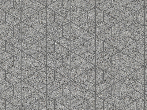  无缝花岗岩石材几何拼花地砖人行道路地面广场铺贴 