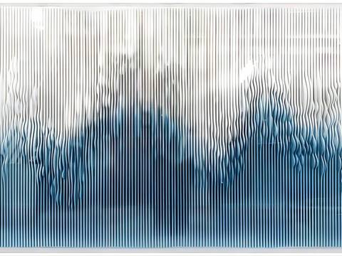  新中式立体山峦装饰画贴图 