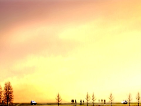  黄昏夕阳天空 傍晚晚霞外景天空 