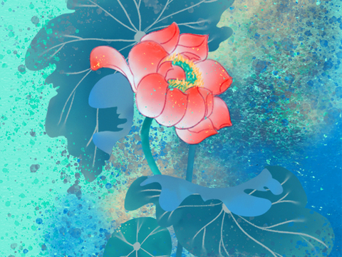  超清水彩装饰画贴图 