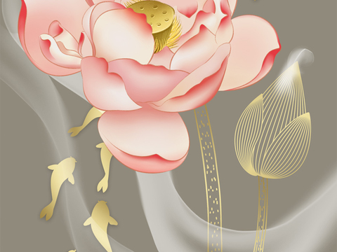  超清水彩装饰画贴图 