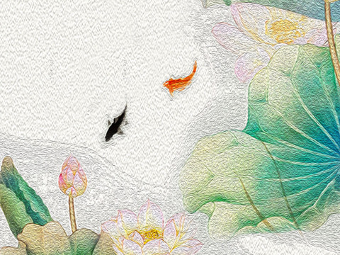  超清水彩装饰画贴图 