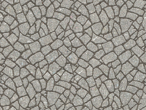  无缝不规则拼花石板地砖人行道路地面广场铺贴 