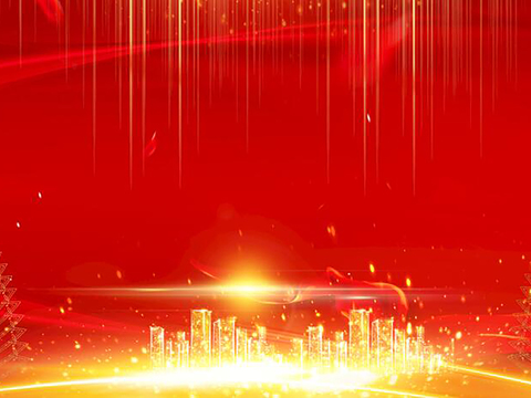  现代红色主题电视屏幕 
