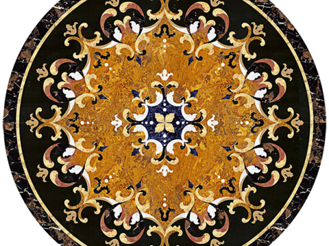  圆形免扣大理石材拼花图案纹理 