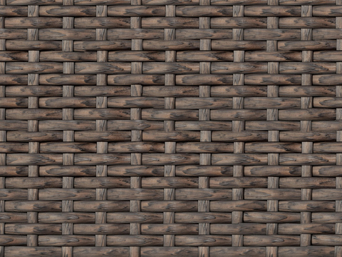  无缝棕色藤条藤编竹编编织材质 