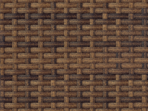  无缝棕色藤条藤编竹编编织材质 