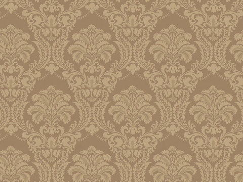  无缝棕色欧式法式古典花纹壁纸壁布墙布 