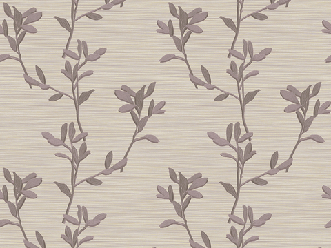  无缝现代欧式植物花纹图案墙纸壁纸壁布 