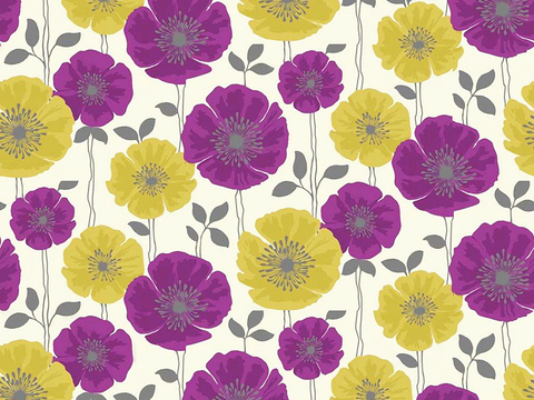  无缝紫色欧式田园风格碎花花纹图案壁纸壁布墙布 